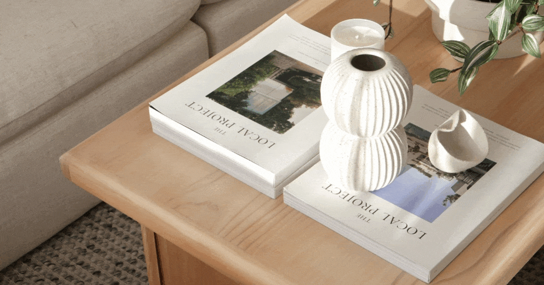 Dot+Pop's upcycled coffee table after Stain & Varnish Liming White.