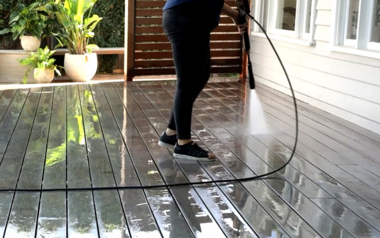 Step Two: Hose down your timber