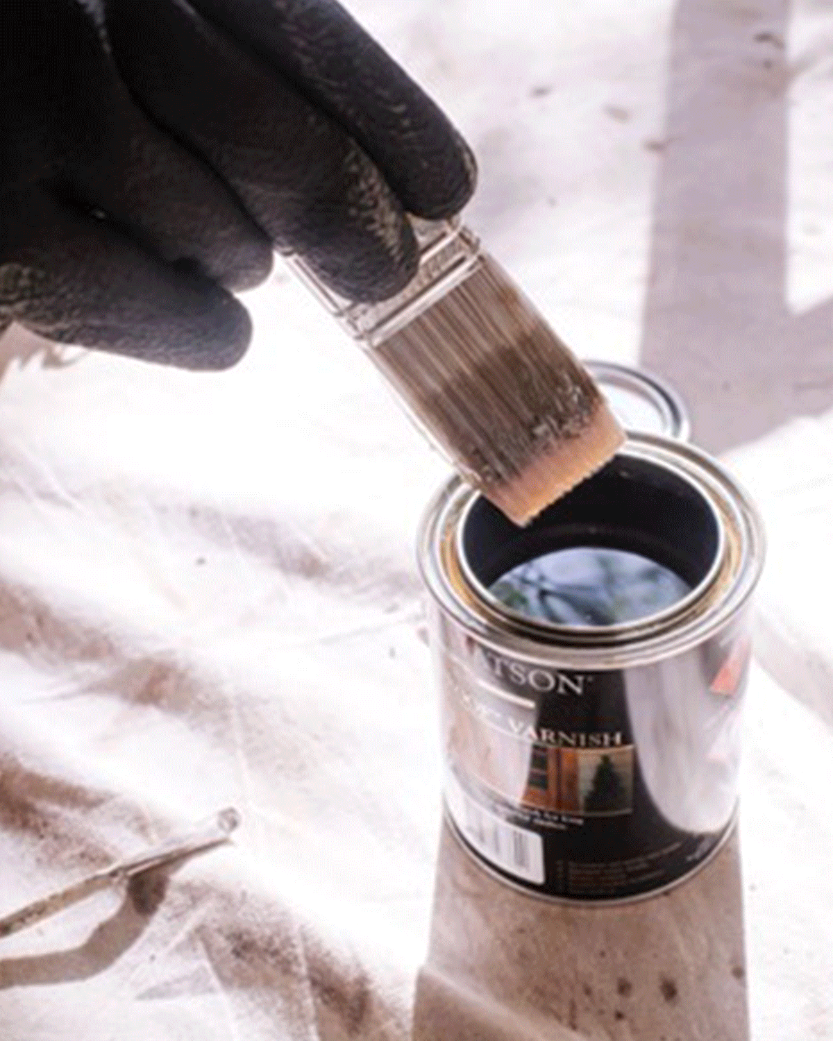 Applying Feast Watson Weatherproof to outdoor chairs