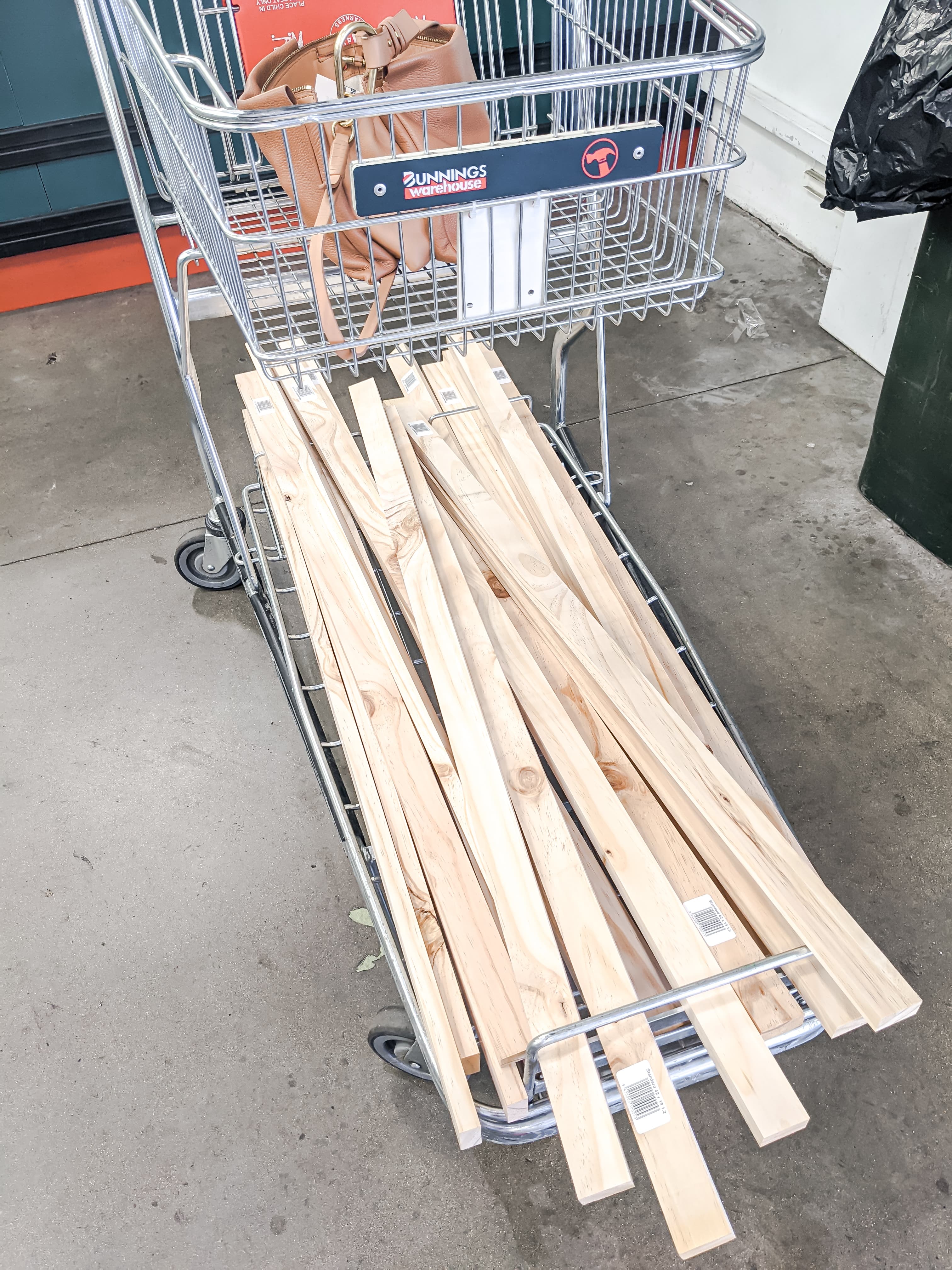 Timber panels for the bench