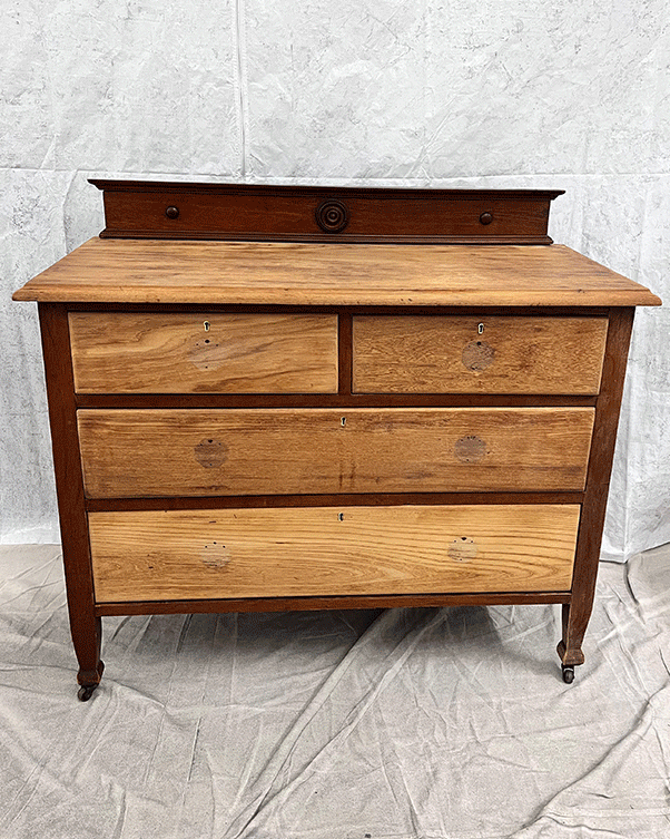 Drawers upcycled using Prooftint in Oak, Soft Wax and Clear Varnish
