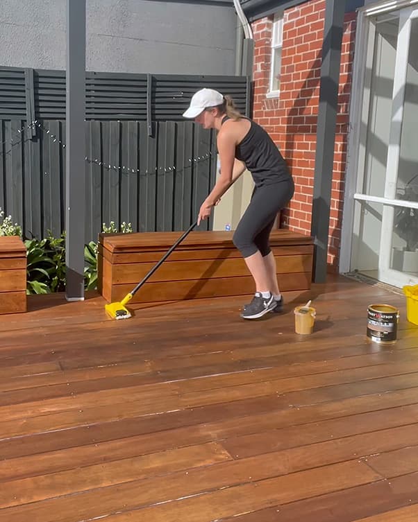 Coating a deck