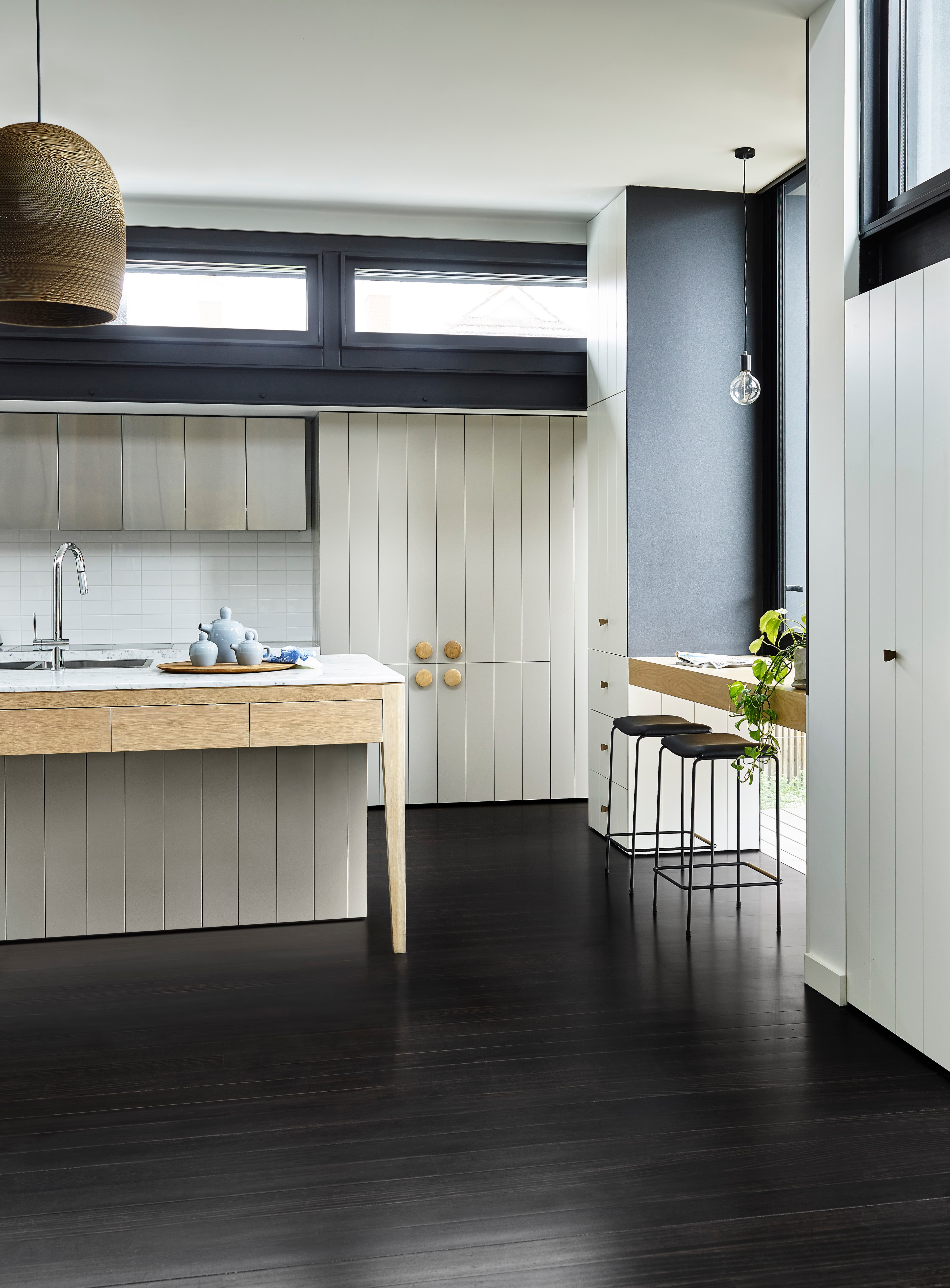 Black Japan on timber interiors