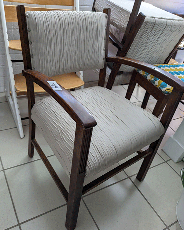 Upcycled chair using Feast Watson Stain & Varnish Black Japan