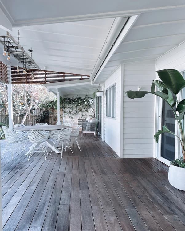 Naturally aged looking deck