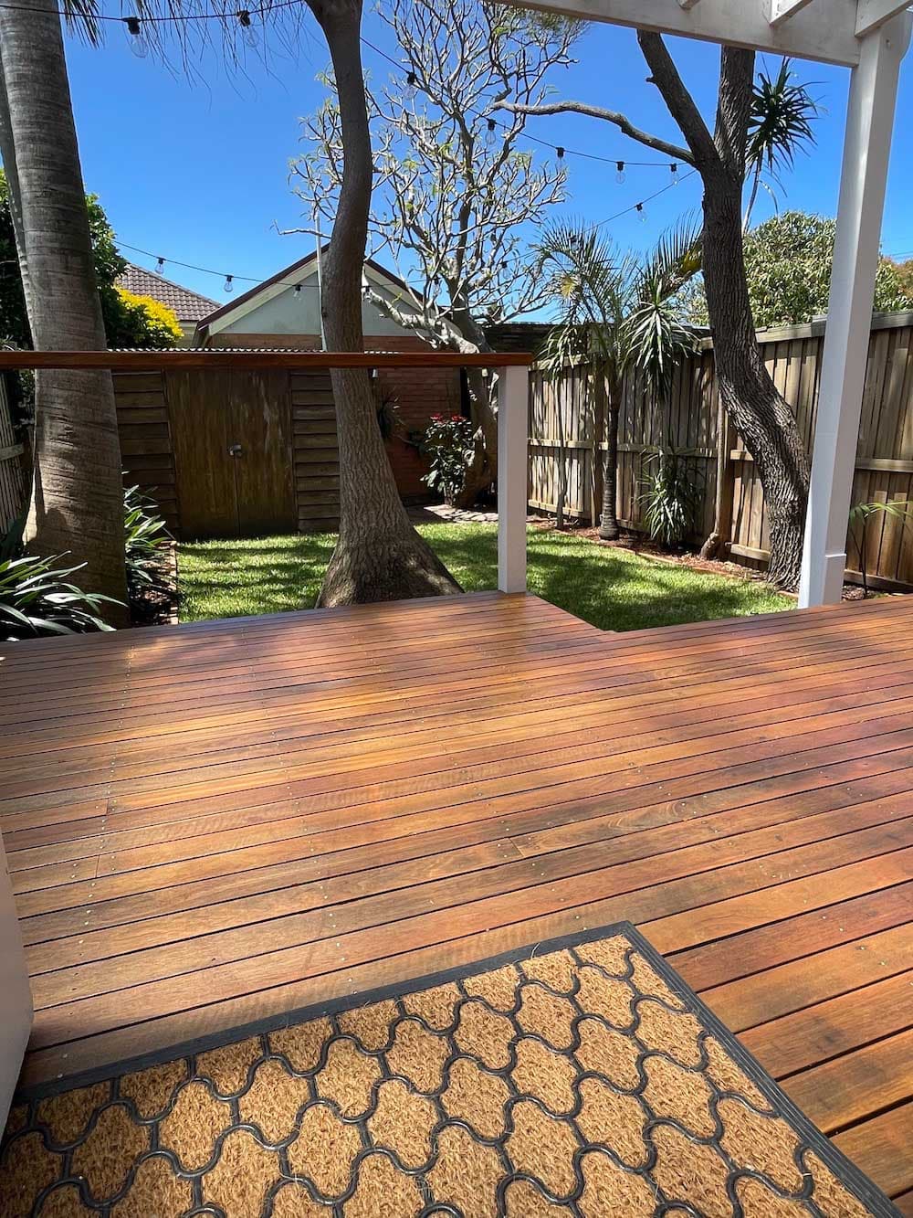 Finished shot of Lydia Kirkland's timber deck restoration.