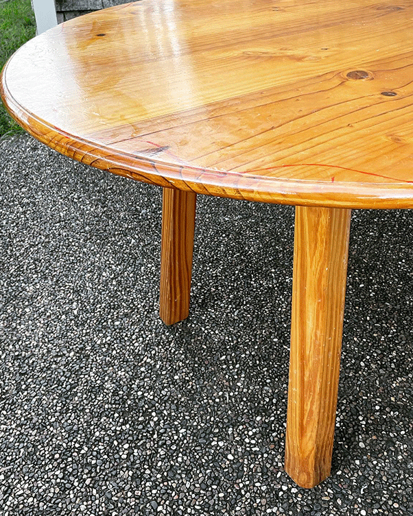 Upycled table and chairs using Feast Watson Sanding Sealer, Scandinavian Oil with a couple drops of Prooftint in Walnut