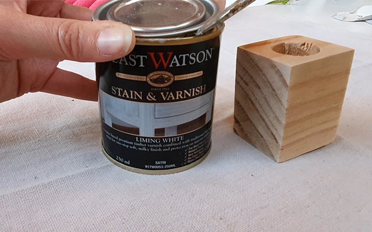 sand and stain the timber