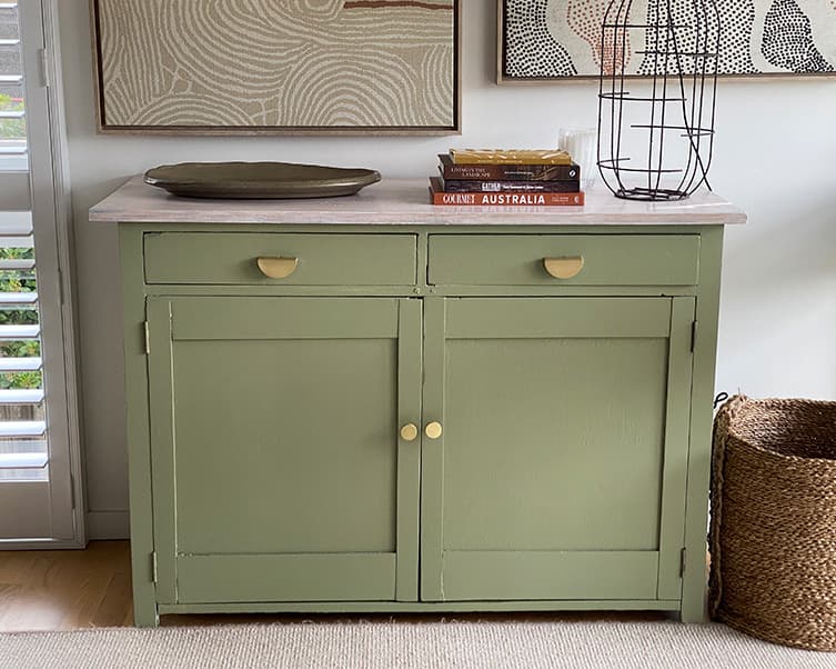 Sideboard transformed using Feast Watson Liming White Stain & Varnish.