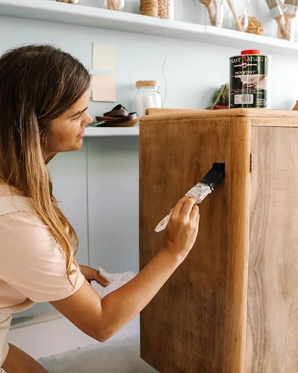 How to upcycle a cabinet using our wood stain colours