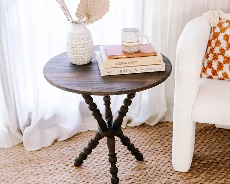 Upcycle a vintage bobbin side table